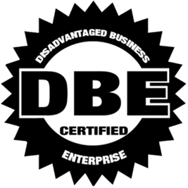 Certified Disadvantaged Business Enterprise (DBE) badge